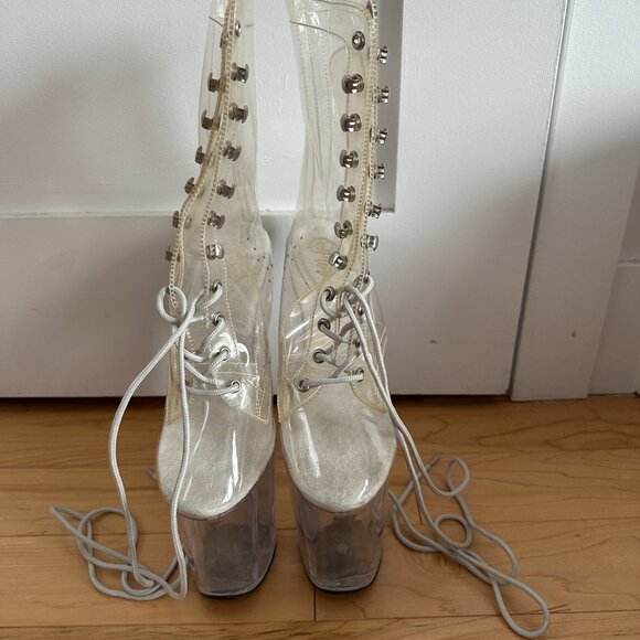 Clear Pleaser Flamingos - Picture 3 of 4